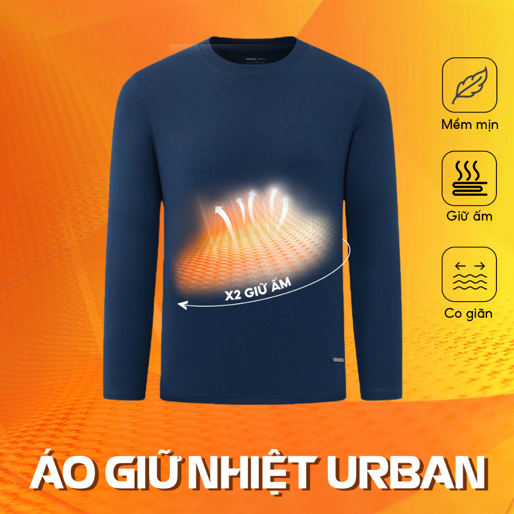 Áo Giữ Nhiệt   Nam Dài Tay URBAN Chất Cotton Co Giãn, Mềm Mịn, Hạn Chế Bai Nhão, Giữ Nhiệt Cực Tốt NO. 2844