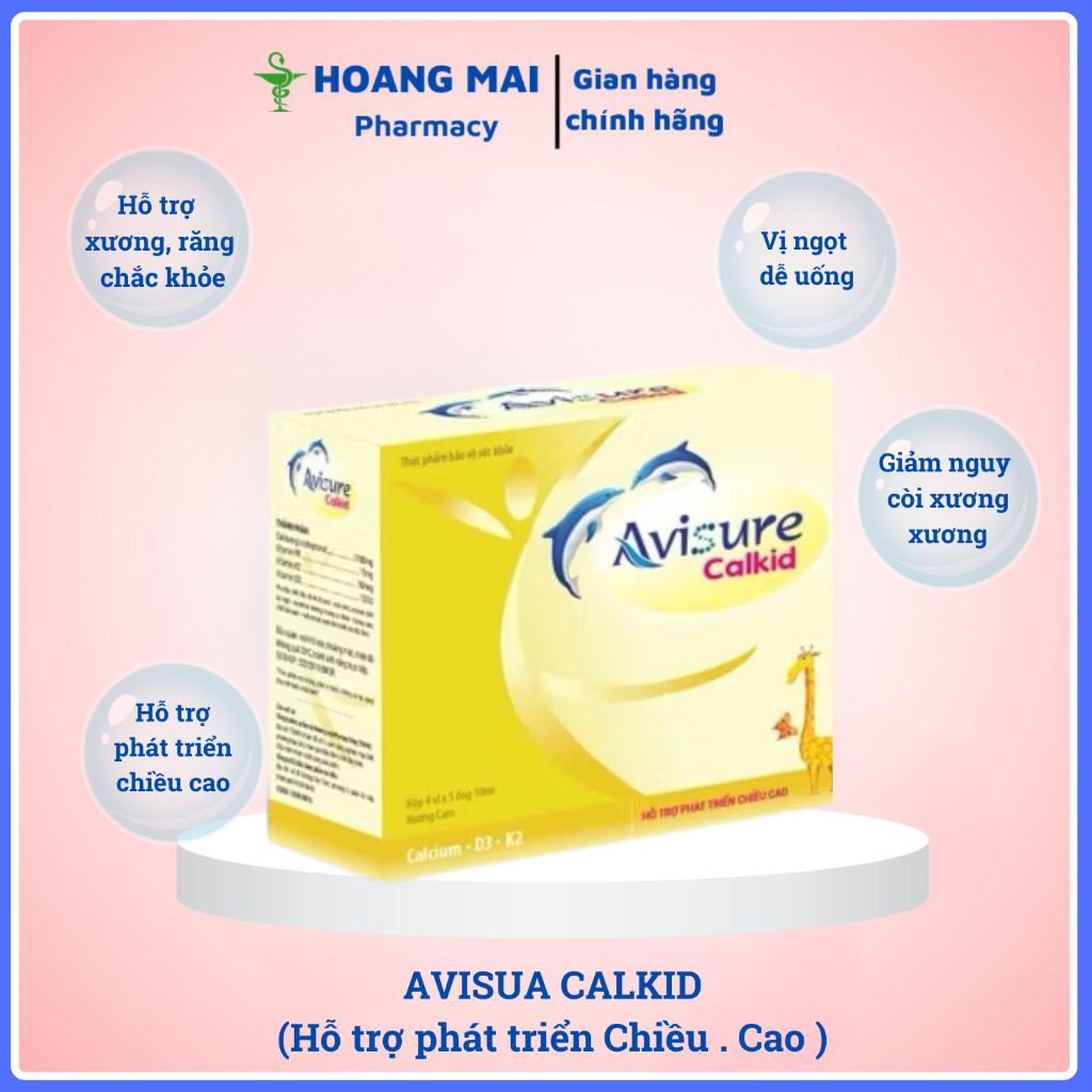 Avisure Calkid - Canxi D3K2 cho bé chứa D3MK7 Hộp 30 ống