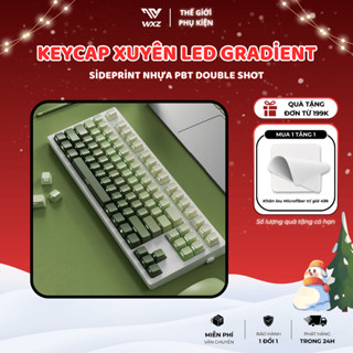  Keycap Gradient Xuyên LED Sideprint PBT Doubleshot Cao Cấp Dùng Cho Bàn Phím Cơ Mạch Xuôi 