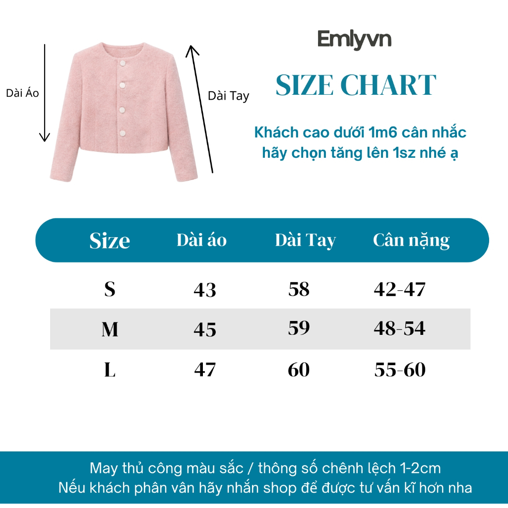 EMLYvn- Áo khoác Dạ Nữ Lông Thỏ Dáng Crop Cao Cấp, Áo Dạ Nữ Lông Thỏ Sang Trọng Mùa Thu Đông 2025 | BigBuy360 - bigbuy360.vn