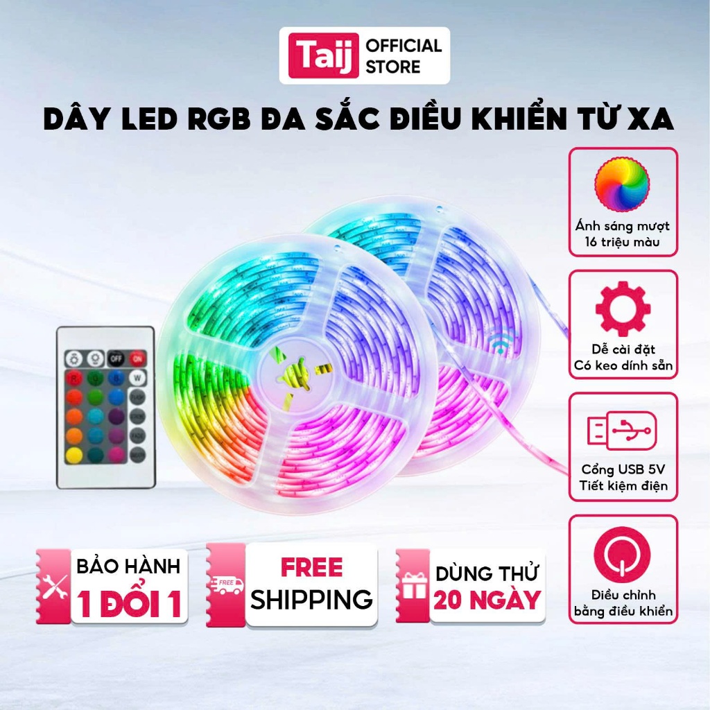 Dây LED RGB 16 Triệu Màu Điều Khiển Từ Xa 24 Màu, Ứng Dụng Bluetooth, Điều Khiển Từ Xa, Dải Đèn 3535