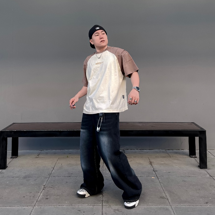 Áo Thun Boxy SAIGONESE Unisex Phối Tay Raglan Thêu Shark Form Rộng Thời Trang Nam Nữ - AT06SG | BigBuy360 - bigbuy360.vn