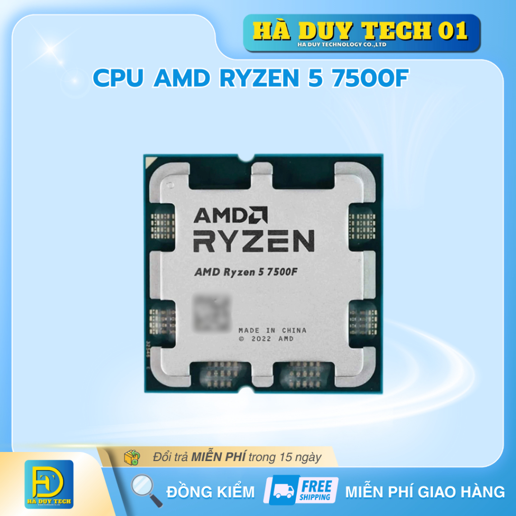 CPU AMD RYZEN 5 7500F TRAY HÃNG - Cam Kết Chính Hãng - BH 36T - Ha Duy Tech