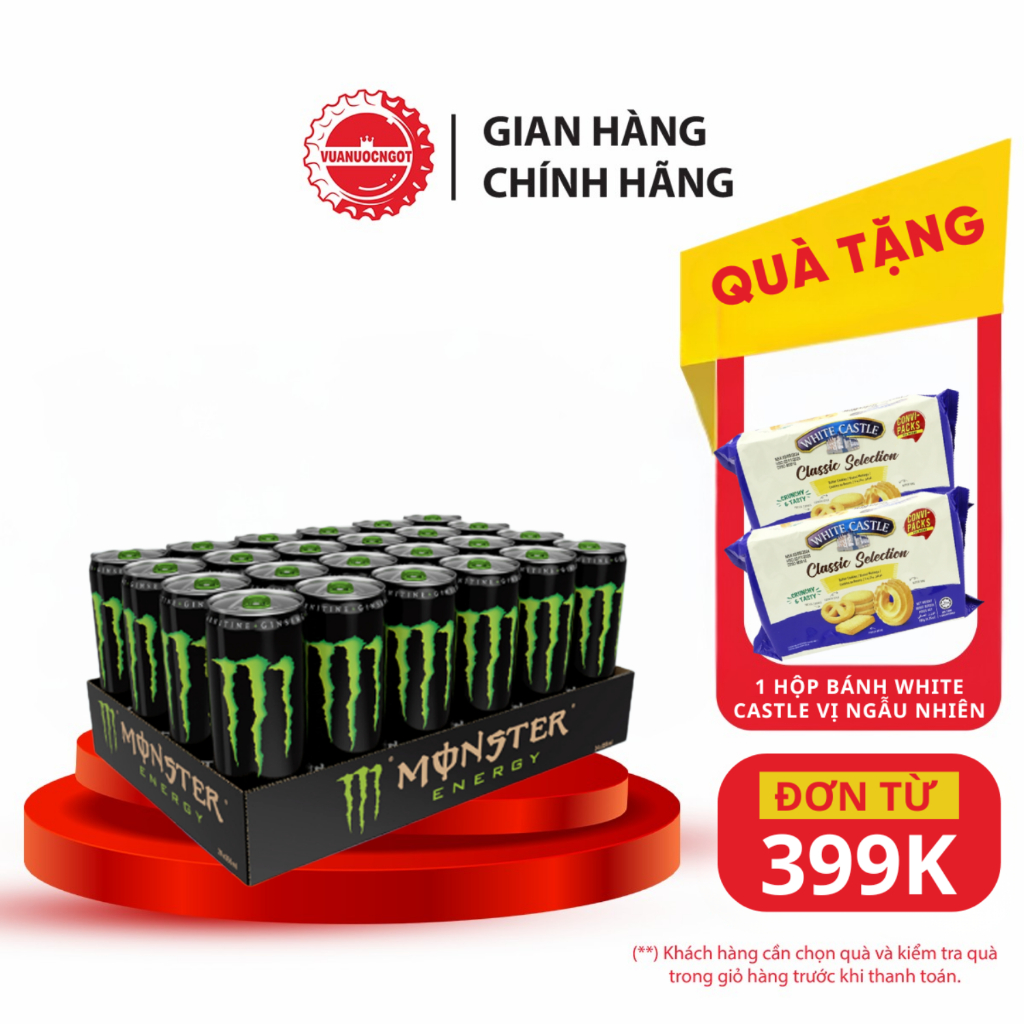  Lốc 24 Lon Nước Giải Khát Tăng Lực Monster Energy 355ml Lon Sale 25.12 Coca-Cola_SP 