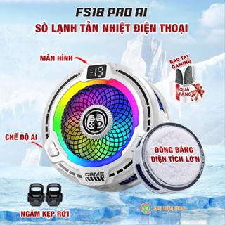 Quạt sò lạnh tản nhiệt điện thoại cao cấp FS18 Pro AI 30W kiểm soát nhiệt thông minh AI Led RGB làm lạnh không tụt FPS