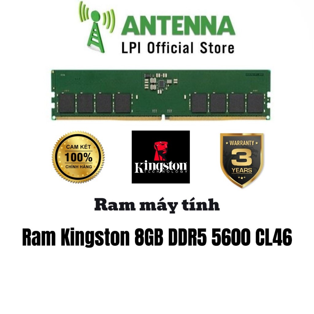 RAM Kingston 8GB DDR5 5600 CL46 / Chính hãng BH 36 tháng