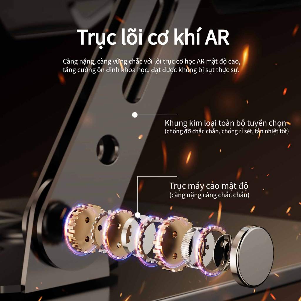 Giá đỡ laptop Kim loại có thể gấp gọn xoay 360 độ điều chỉnh được độ cao giúp tản nhiệt laptop giá đỡ laptop gấp gọn | BigBuy360 - bigbuy360.vn