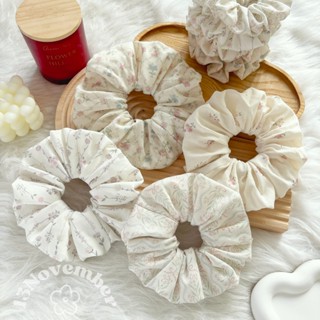 [SIÊU TO] Scrunchies Set Cột Tóc Vải Linen Hoạ Tiết Hoa Nhí Vintage Size Lớn Phồng To Hot Trend