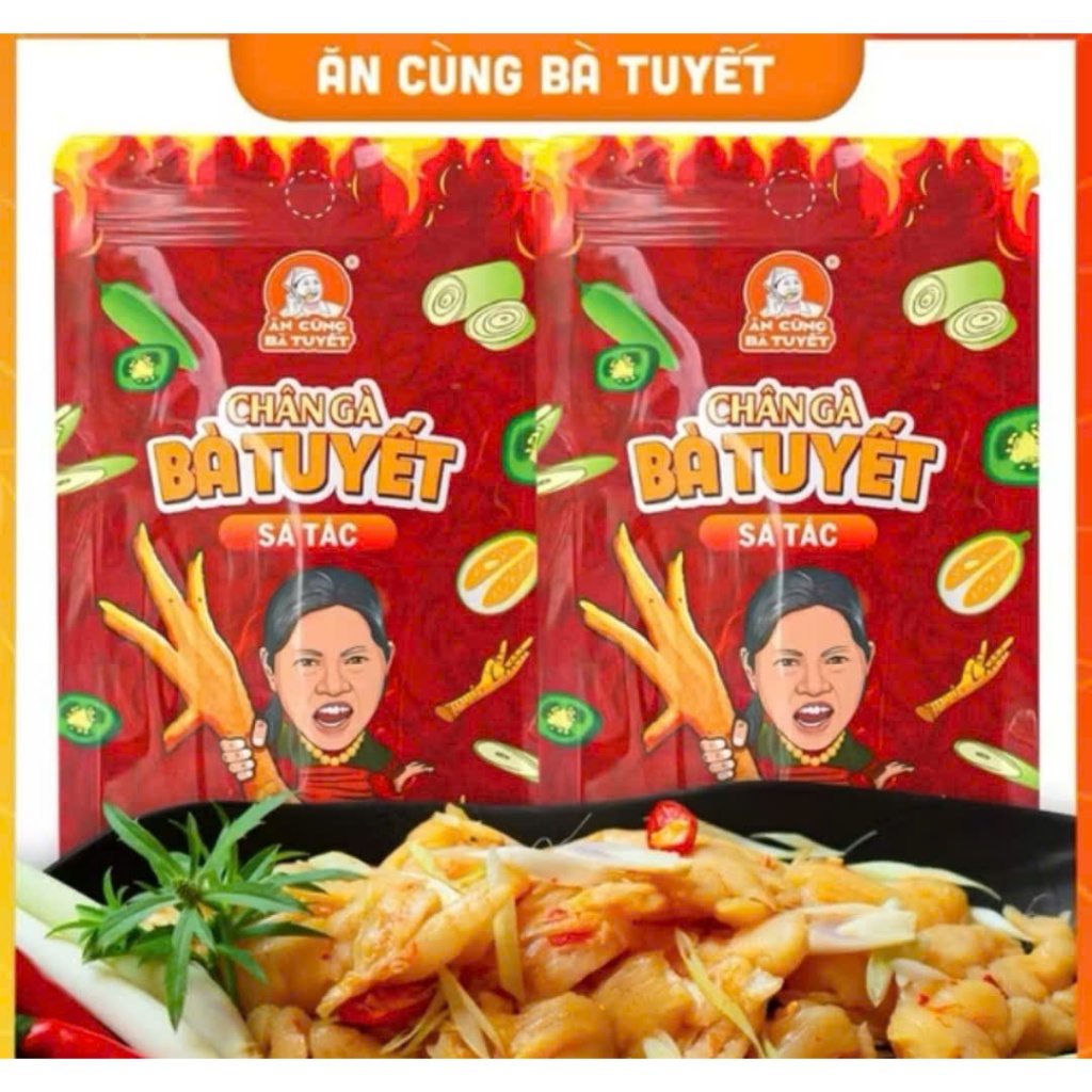 Combo 20 chiếc chân gà Bà Tuyết  loại không xương chanh xả-loại cay