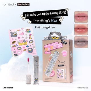   ZOA Collection   Romand X ZO&FRIENDS   Set DIY  Son Tint lì cho môi căng mọng The Juicy Lasting Tint 