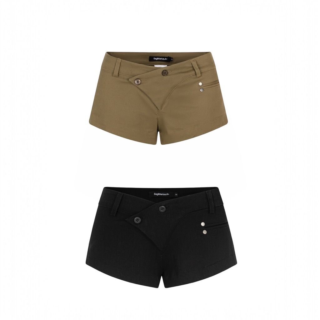 Quần shorts nữ cạp chéo * Astelyra Oblique Shorts *