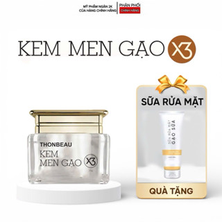  KEM MEN GẠO X3 - HỔ TRỢ SÁNG HỒNG DA - HỔ TRỢ CẤP ẨM DA 