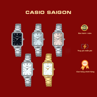 (Chính Hãng) Đồng Hồ Casio Nữ LTP-V009 Mặt Hồng Thép Không Gỉ