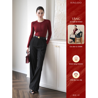  Áo thun gân mongtoghi cổ tròn HAGOO ôm body 4 màu ĐEN  ĐỎ   TRẮNG   XÁM dài tay thanh lịch  A479  