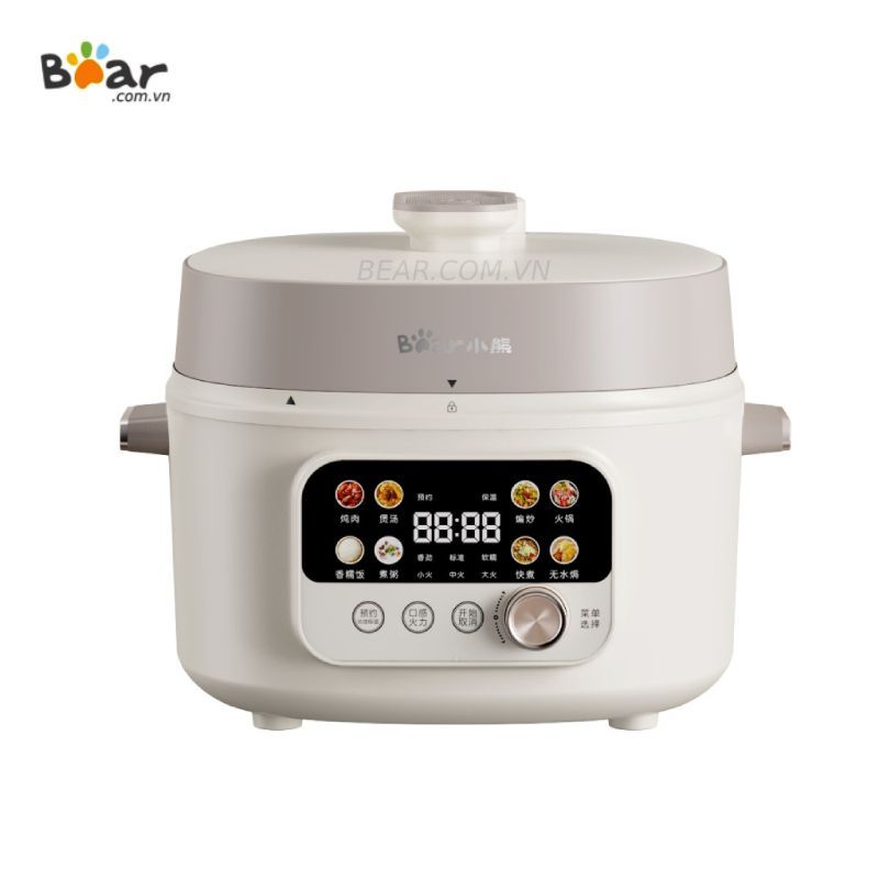 Nồi Áp Suất Điện Đa Năng Bear 4L SB-AS40W, 11 chức năng được cài sẵn