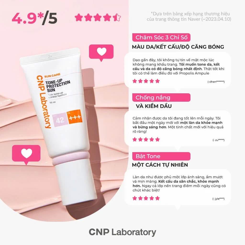 Kem chống nắng nâng tone kiềm dầu CNP Laboratory Tone-Up Protection Sun SPF42 PA +++ | BigBuy360 - bigbuy360.vn