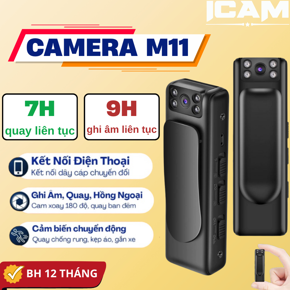 [Hỏa Tốc] Camera Full HD 1080P Quay Mọi Nơi, Máy Quay Ghi Hình Không Dây Nhỏ Gọn , Camera Mini M10