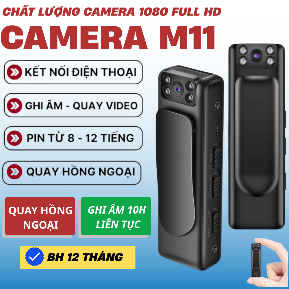 Camera Kết Hợp Ghi Âm,Camera M10 Máy Quay Hành Trình Chất Lượng Chuẩn 1080 Sắc Nét, Máy Quay Phim Mini Nhỏ Gọn