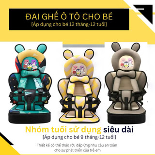 [Hot Free Ship ✈️ ] Ghế Ngồi Ô Tô An Toàn Cho Bé - Đai An Toàn Ô Tô Cho Bé 1-12 Tuổi
