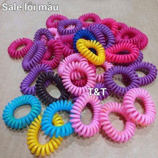 (Sale lỗi màu) Combo 35 Dây cột tóc Lò xo loại trung 2.5-3cm