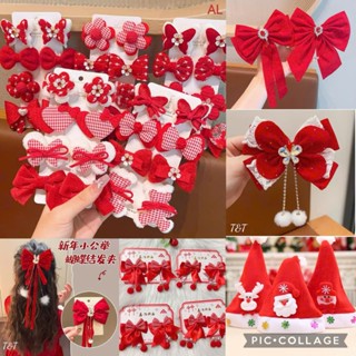  Lyvyshop - Phụ kiện kẹp tóc Tết 2026 cho bé siêu dễ thương băng đô cài tóc Set kẹp tóc kẹp nơ to... 