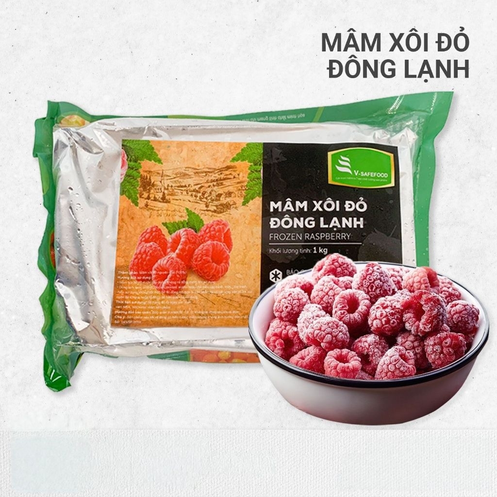 MÂM XÔI ĐỎ ĐÔNG LẠNH 1KG – FROZEN RASPBERRY CAO CẤP