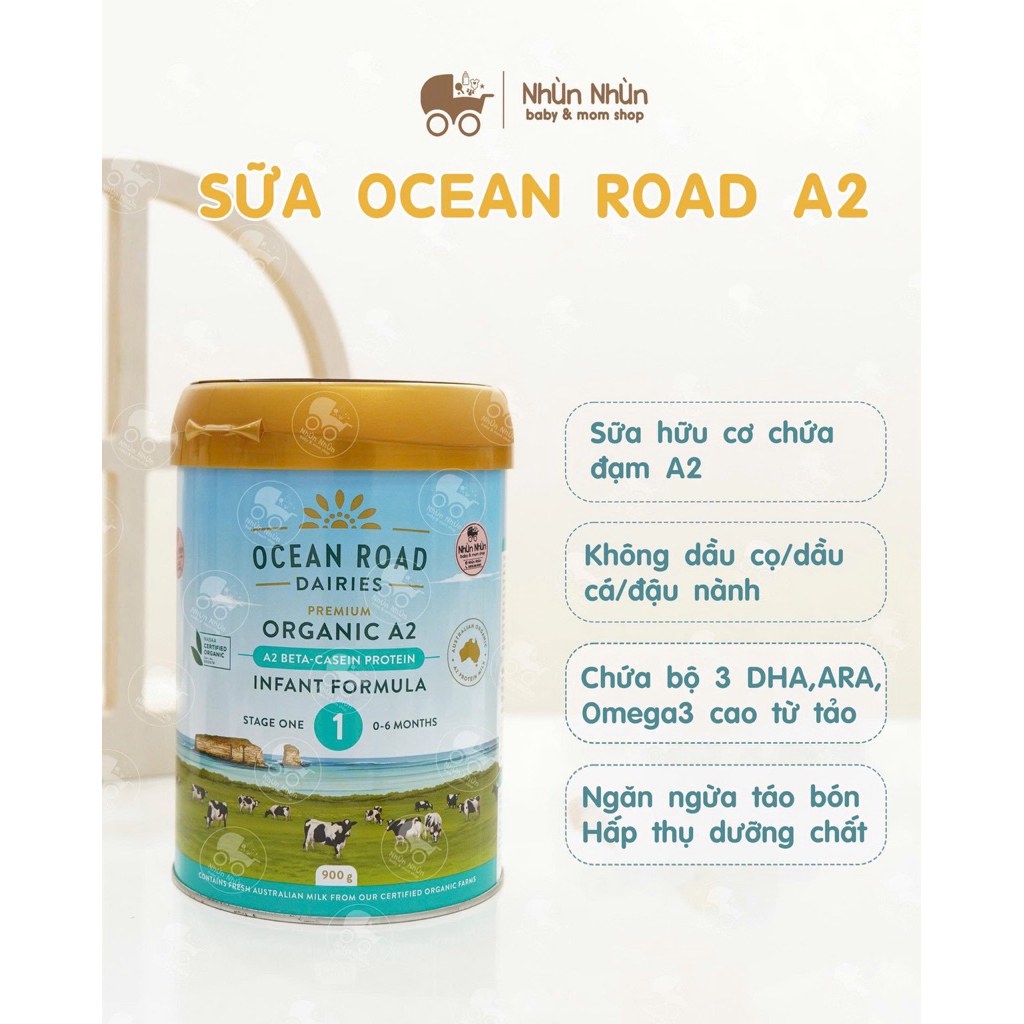 (Nhùn nhùn)Sữa hữu cơ Ocean Road Dairies Organic đạm quý A2 – Hàng Úc