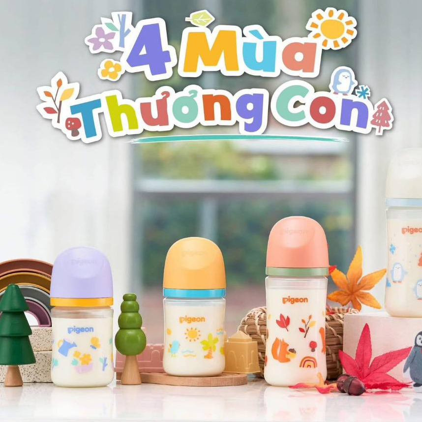 { CHÍNH HÃNG} Bình sữa PP Pigeon 160ml- kèm núm S