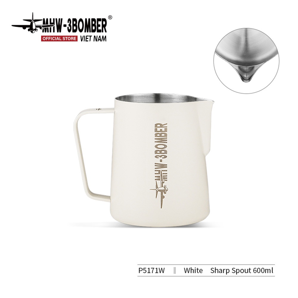 Ca Đánh Sữa Milk Pitcher 3.0 600ml MHW-3BOMBER – Sharp Spout Sắc Nét, Rót Chuẩn Latte Art
