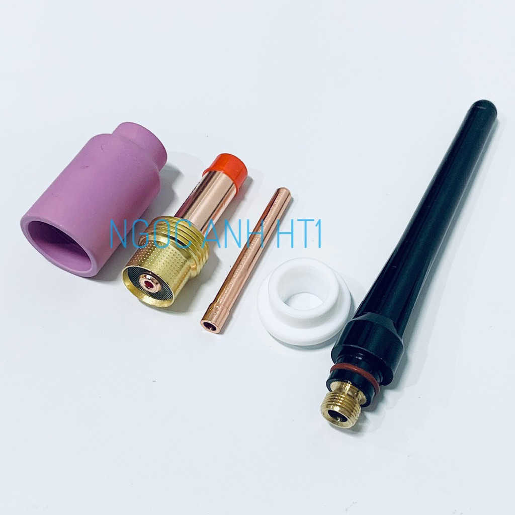 Một Bộ Lọc Khí Hàn Tig WP (Lọc Khí 45V26 + Sứ Hàn 54N + Đệm Cách Điện + Chuôi Tig Dài + Kẹp Kim)