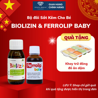   Quà Xinh  Bộ Đôi Sắt Ferrolip BABY và Kẽm Biolizin Giúp Bé Phát Triển Thể Chất Dành Cho Bé Có Tích Điểm 