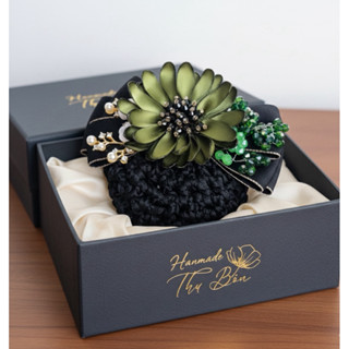  Thu Bôn Kẹp búi lưới cao cấp Kẹp tóc thời trang nữ gắn hoa nhiều mầu phù hợp cho văn phòng ngân hàng trung niên 