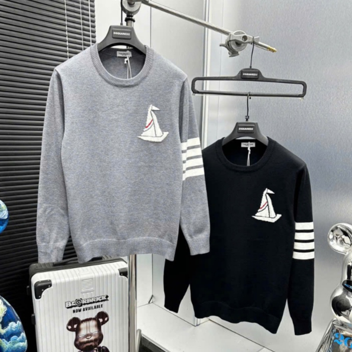 Áo Swt Thom Thuyền Zip Nỉ Chân Cua Dày Dặn Lên Form Siêu Đẹp. Sweater Thom Vạch Tay Mẫu Mới 3 Màu Than Đen Xám