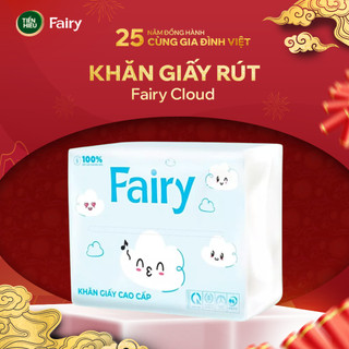  Khăn Giấy Rút Fairy Cloud Cao Cấp Giấy 4 Lớp Mềm Mại Thấm Hút Tốt An Toàn Cho Da - 300 Tờ 