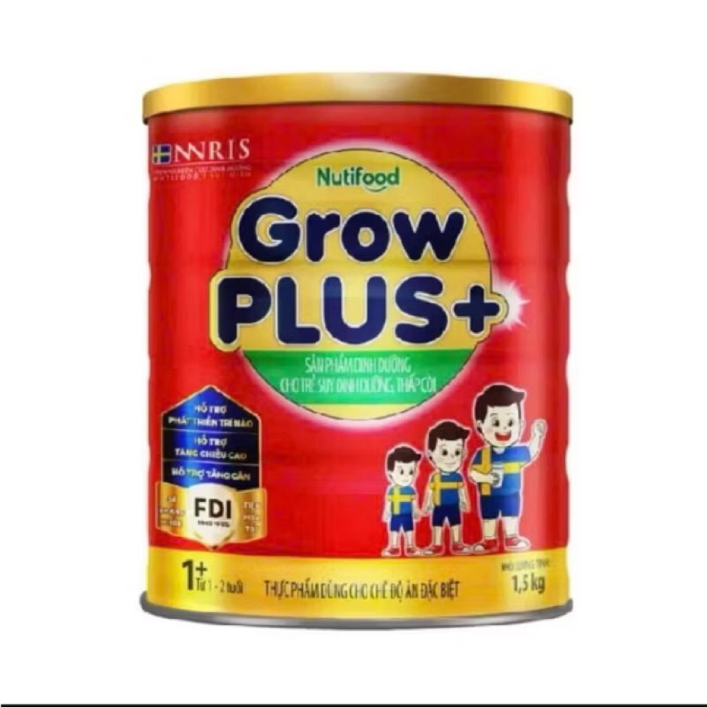 Sữa Bột Nuti Grow Plus Đỏ 1+& 2+ 900g & 1,5kg Cho Trẻ Trên 1 Tuổi Trở Lên