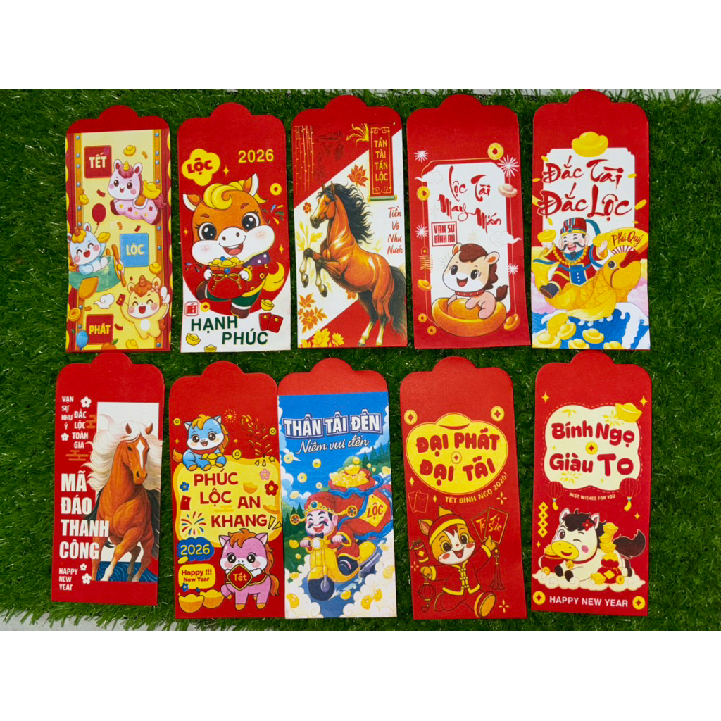 100 bao lì xì hot trend năm bính ngọ 2026, bao lì xì tết,lì xì hot hít 2026