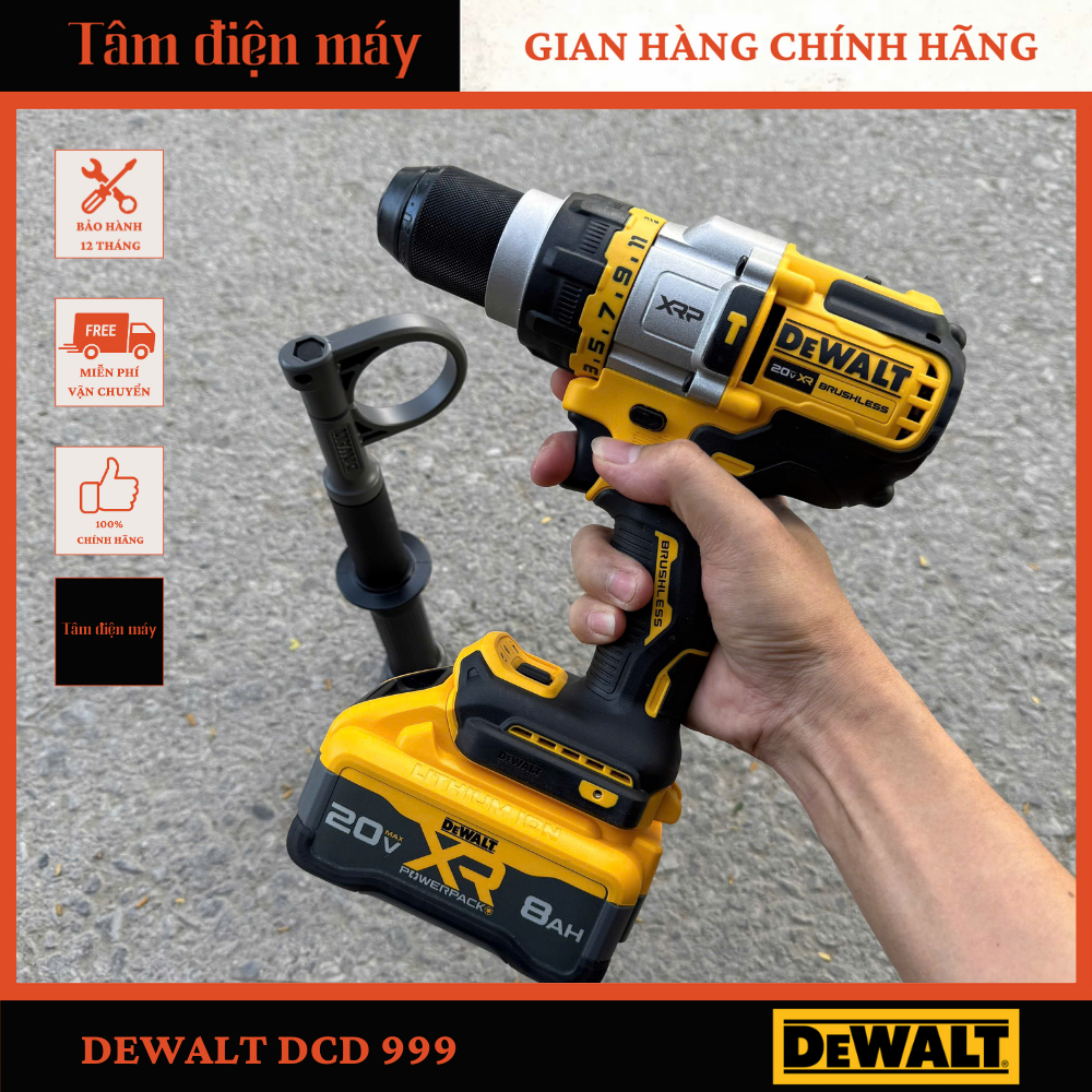 Máy Khoan Pin Dewalt DCD 999 Chuyên Rút Lõi (Mã Phân Phối Chính Hãng)