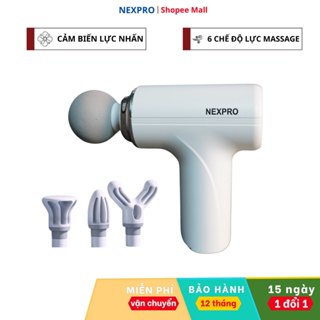Máy Massage Cầm Tay NEXPRO , mát xa Toàn Thân 6 Cấp Độ Chuyên Sâu Đa Năng - 4 đầu 6 cấp độ kèm cảm biến lực AI