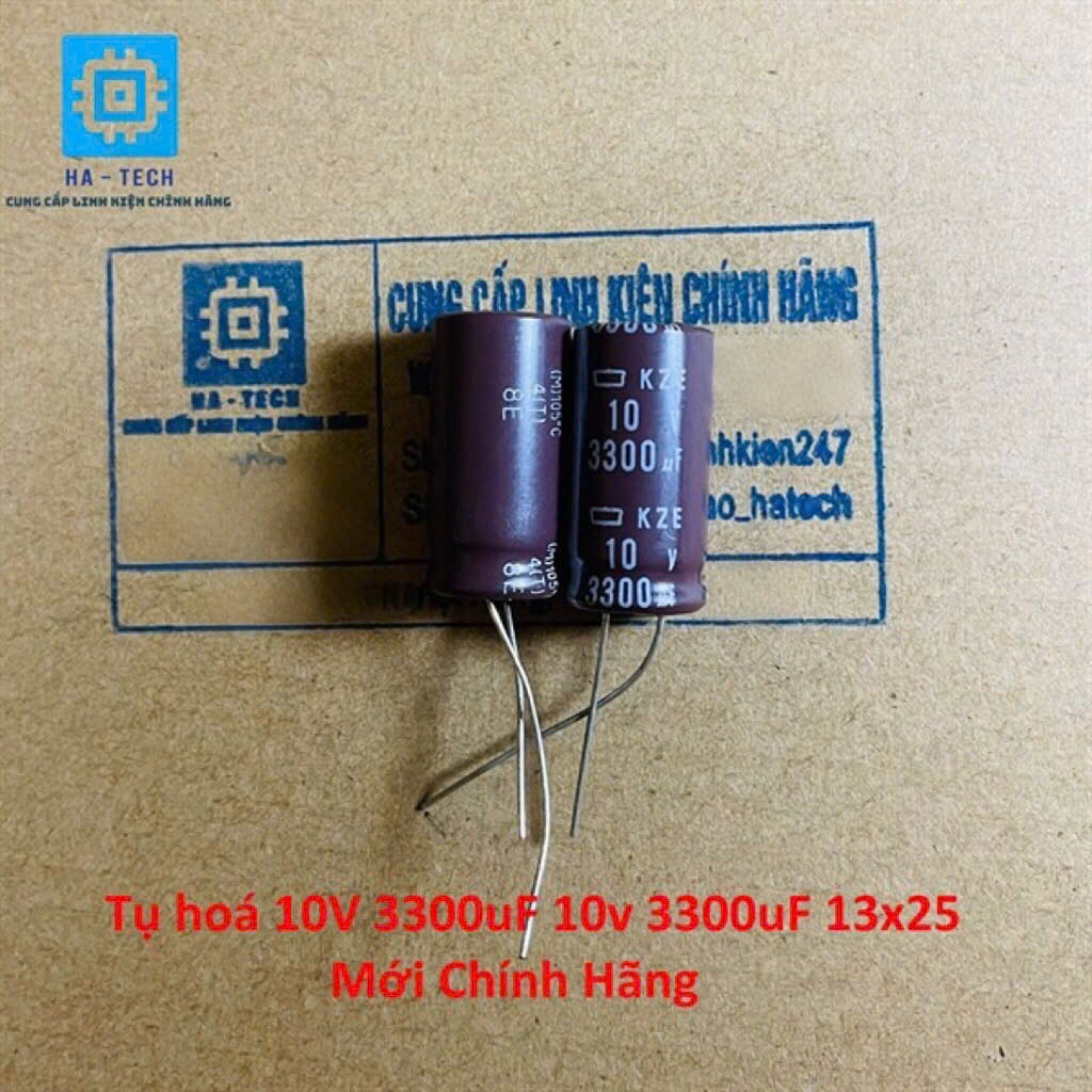 Túi 15 chiếc Tụ hoá 10V 3300uF 10v 3300uf 13x25 Chính hãng mới 100%