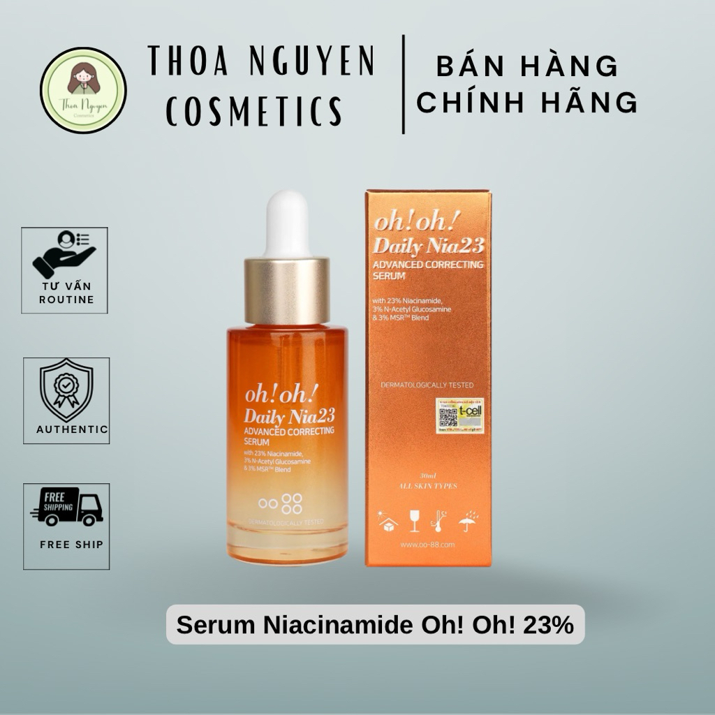 Serum Niacinamide Oh Oh 23% Daily Nia23 Advanced Correcting | Tinh chất Oh Oh Mờ Thâm Sáng Da