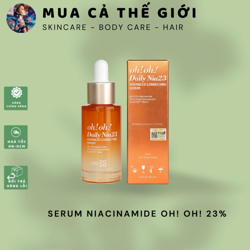 [Hàng Công Ty] Serum Niacinamide Oh Oh 23% Daily Nia23 Advanced Correcting | Tinh chất Oh! Oh! Mờ Th