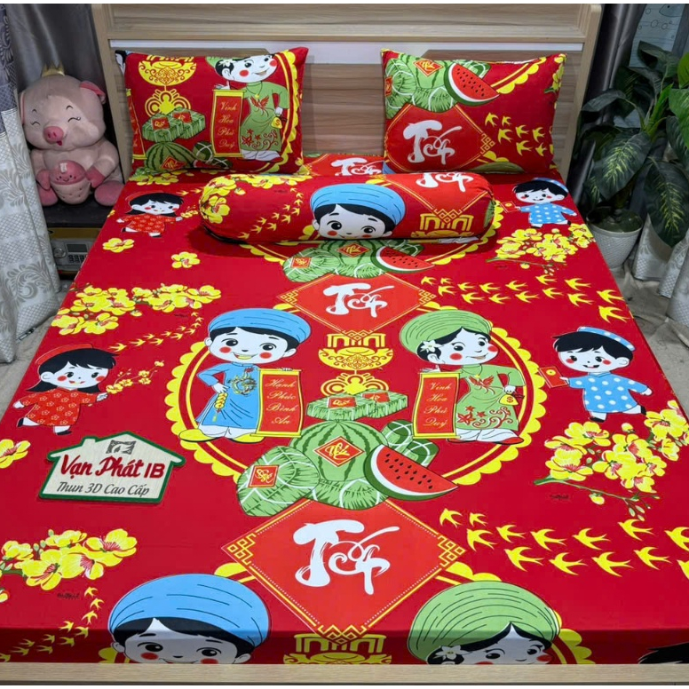 BỘ GA THUN HÀN QUỐC - MẪU TẾT