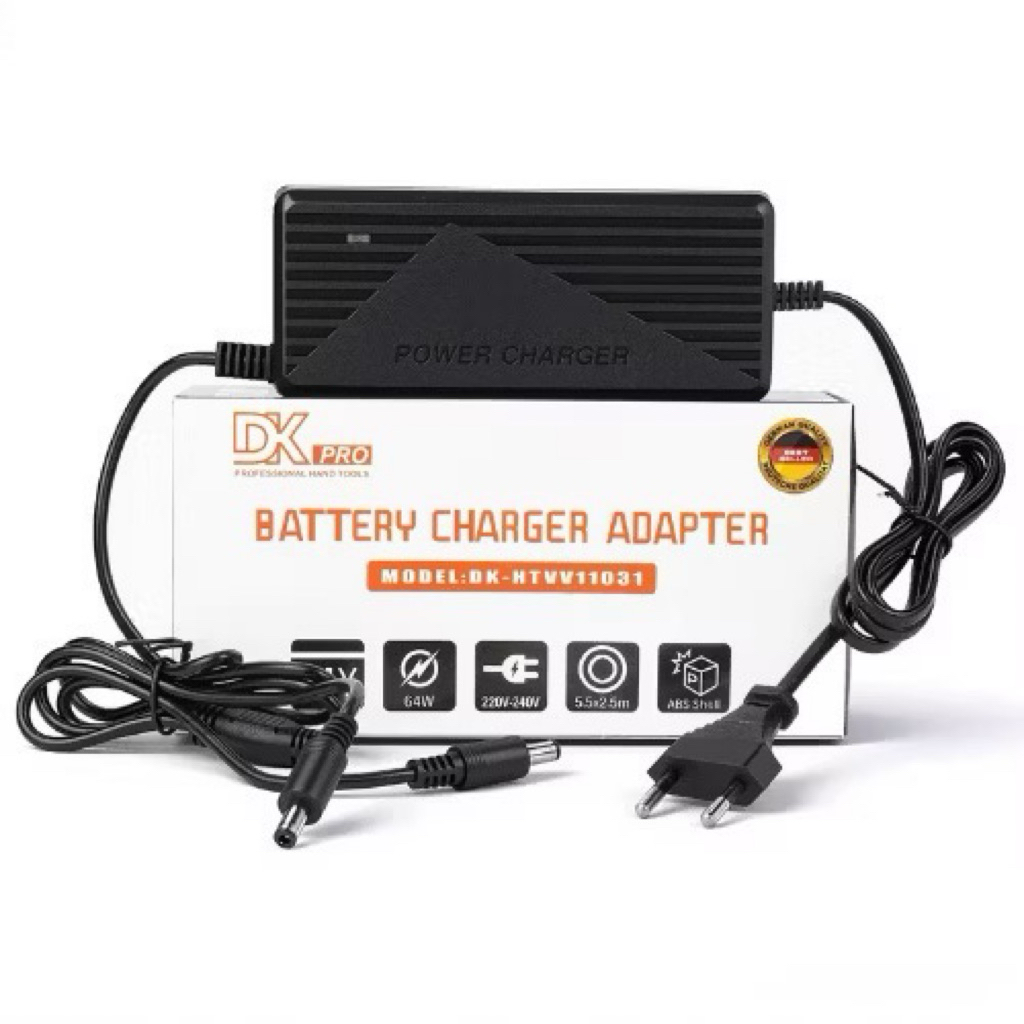 Sạc Nhanh Adapter 3A DKpro - Sạc 2 Pin Cùng Lúc Cho Pin Máy Khoan, Máy Bulong Pin Mạch Có Quạt Tản N