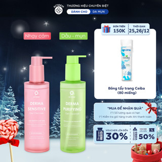  Gel rửa mặt dành cho da khô nhạy cảm da hỗn hợp da dầu mụn Actidem Derma Sensitive  Purifying Gel Cleanser 200ml 
