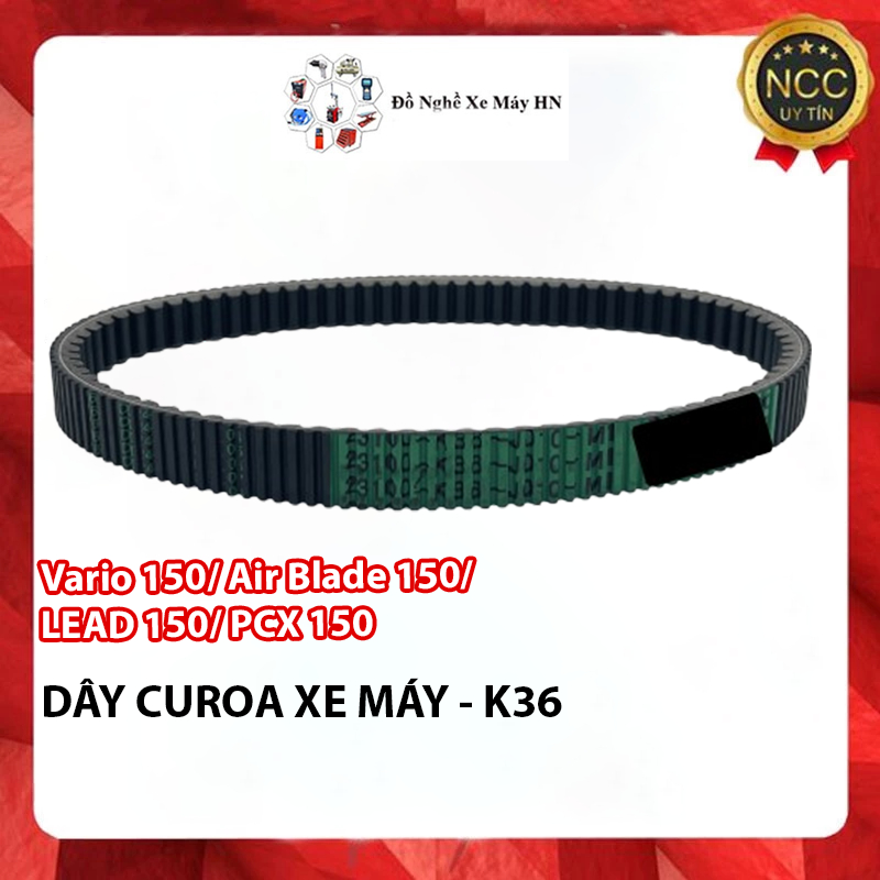 Dây CUROA K36 - Xe Máy Vario 150 Air Blade 150 Click 150(2018 - 2022) Dây Curoa 2 Mặt Răng Phụ Tùng 