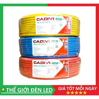  Dây điện bọc dẹp mềm 100M CADIVI VCMO 2x1.5 2x 2.5 2x 4.0 2x 6.0 chính hãng 