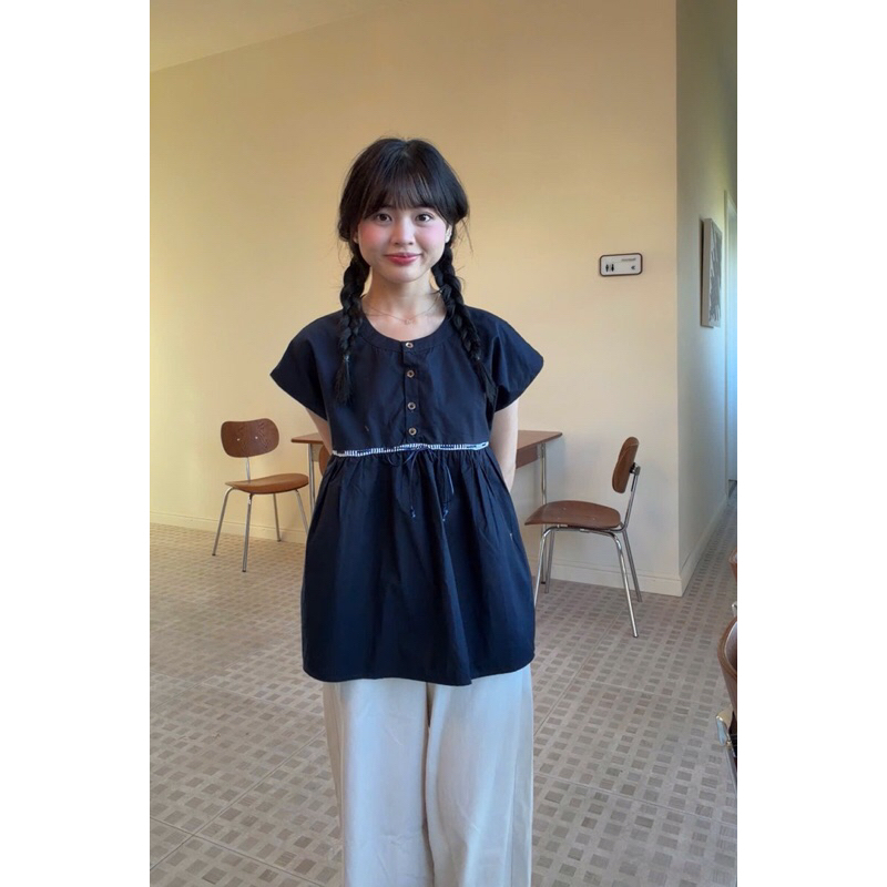 MODEN - Áo babydoll đan dây ZUIN