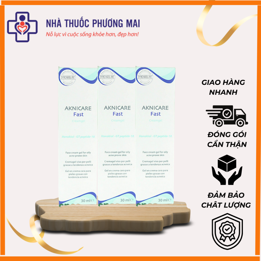 Aknicare Fast Cream gel 30ml - Kem giảm tổn thương viêm mụn kiểm soát bã nhờn