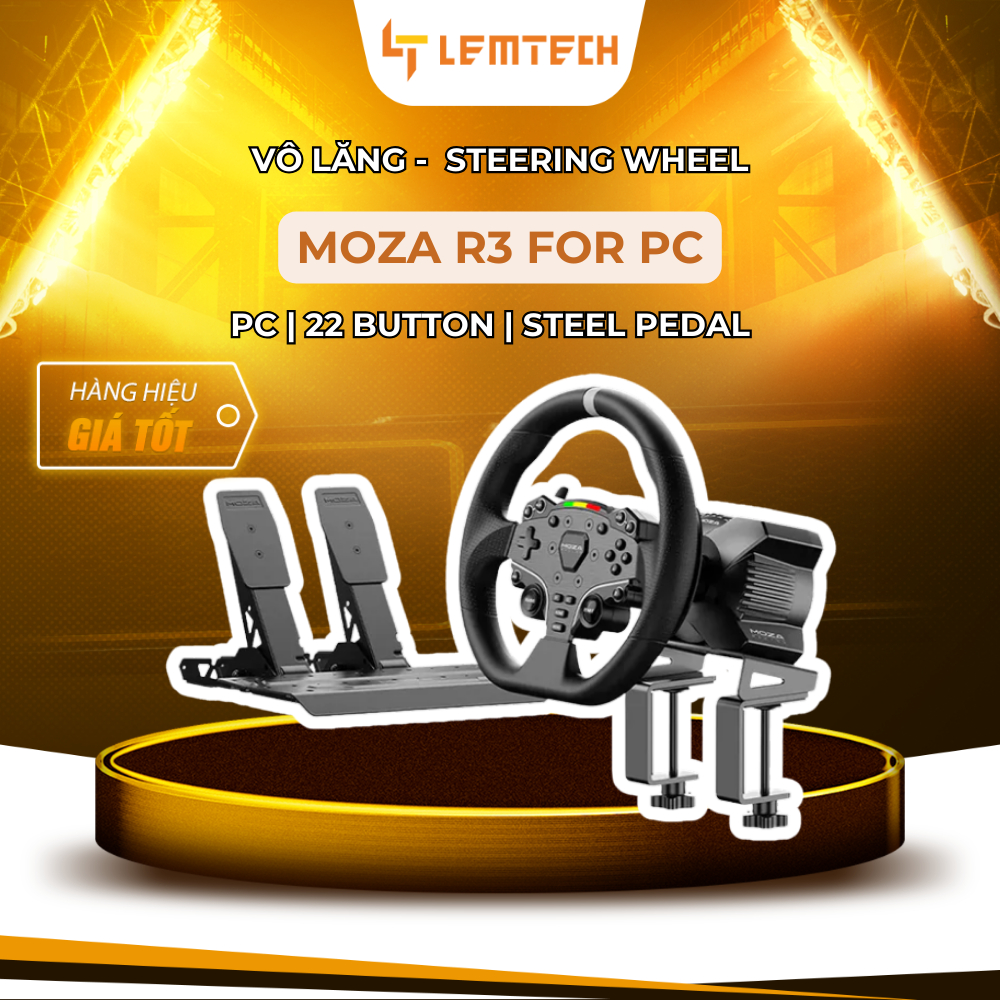MOZA R3 2nd Bundle – Bộ Direct Drive 3.9Nm Chính Hãng PC Cao Cấp