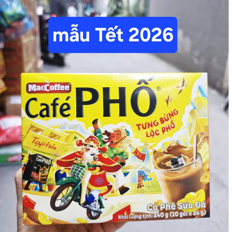 Cà Phê Phố Sữa Đá / Đen Đá Hộp 240g/160g